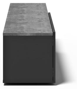 Crna TV komoda u betonskom dekoru 180x38 cm Verone – TemaHome