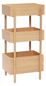 Pomoćni stol od punog hrasta u prirodnoj boji 34x43 cm Stack – Hübsch