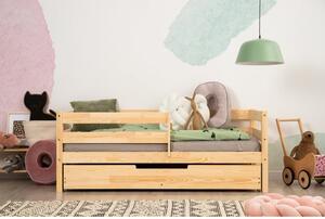 Dječji krevet od masivnog bora s prostorom za pohranu 90x160 cm u prirodnoj boji Mila CPD – Adeko
