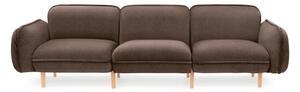 Tamno smeđa sofa od bouclé tkanine 264 cm Bean – EMKO