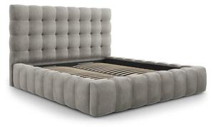 Svijetlo sivi tapecirani bračni krevet s prostorom za pohranu s podnicom 180x200 cm Bali – Cosmopolitan Design