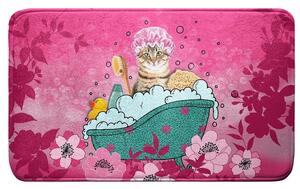 Ružičasta kupaonska prostirka 45x75 cm Chatibulle – douceur d'intérieur