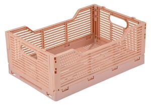 Svijetlo ružičasta plastična kutija za pohranu 30x20x11.5 cm – Homéa