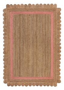 Ružičasti/u prirodnoj boji ručno rađen juten tepih 160x230 cm Grace – Flair Rugs