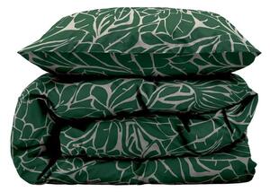 Zelena posteljina za krevet za jednu osobu od damasta 140x200 cm Abstract leaves – Södahl