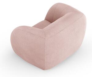 Svijetlo ružičasta fotelja od bouclé tkanine Essen – Cosmopolitan Design
