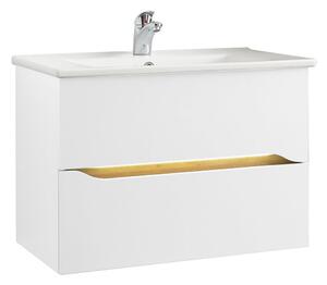 Bijeli niski/zidni ormarić bez umivaonika 72x51 cm Set 857 – Pelipal
