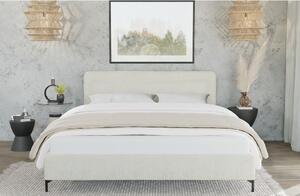 Bež tapecirani krevet s podnicom 90x200 cm Barker – Ropez