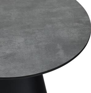 Crni/tamno sivi stolić za kavu s pločom stola u mramornom dekoru ø 60 cm Tango – Furnhouse