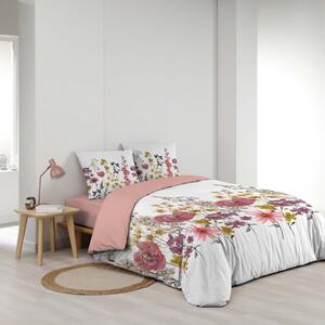 Bijela/ružičasta posteljina za bračni krevet/za produženi krevet od muslina 220x240 cm Rosine – douceur d'intérieur