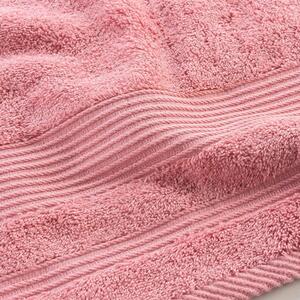 Ružičasti pamučni ručnik od frotira 70x130 cm Tendresse – douceur d'intérieur