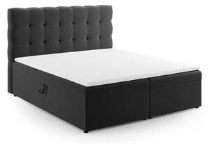 Antracitno sivi boxspring krevet s prostorom za pohranu 160x200 cm Bali – Cosmopolitan Design