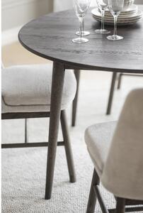 Tamno smeđi okrugao proširiv blagovaonski stol od punog hrasta ø 120 cm Tyler – Rowico