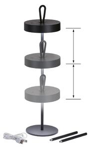Crna LED stolna lampa (visina 47 cm) Dord – Fischer & Honsel