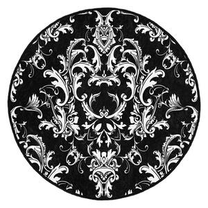 Crno-bijeli periv/pogodan za robotski usisavač okrugli tepih ø 80 cm Comfort – Mila Home