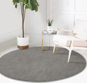 Sivi periv/pogodan za robotski usisavač okrugli tepih ø 80 cm Comfort – Mila Home