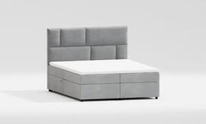 Svijetlo sivi boxspring krevet s prostorom za pohranu 140x200 cm Lola – Ropez