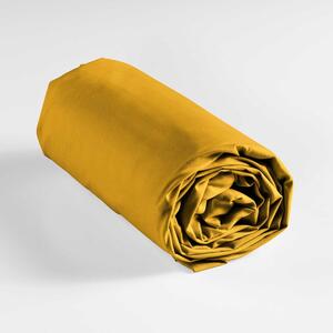 Žuta pamučna plahta s gumom 180x200 cm Lina – douceur d'intérieur