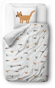 Dječja posteljina za krevet za jednu osobu od pamučnog satena 135x200 cm Cats – Butter Kings