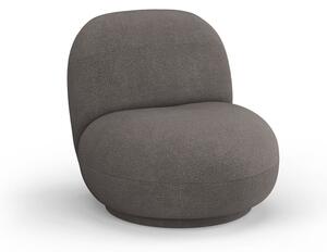 Siva fotelja od bouclé tkanine Chuck – Micadoni Home