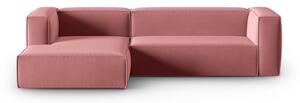 Ružičasta baršunasta kutna garnitura Mackay – Cosmopolitan Design