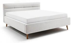 Svijetlo sivi tapecirani bračni krevet s prostorom za odlaganje s podnicom 160x200 cm Lotte – Meise Möbel