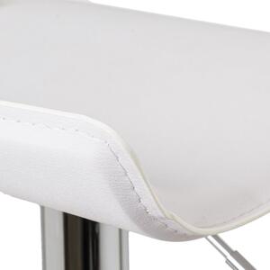 Bijele barske stolice u setu podesive visine 2 kom od umjetne kože (visine sjedala 63 cm) – Casa Selección