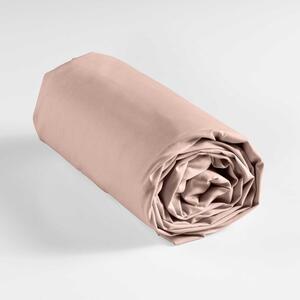 Ružičasta pamučna plahta s gumom 180x200 cm Lina – douceur d'intérieur
