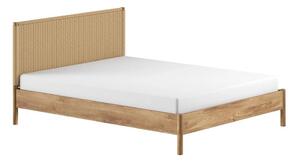 Bračni krevet od punog hrasta bez podnice 160x200 cm u prirodnoj boji Olive Rope – Vipack