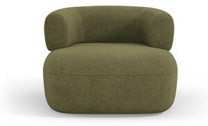 Zelena fotelja od bouclé tkanine Jenny – Micadoni Home