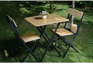 Floriane Garden Set vrtnih stolova i stolica (3 komada), smeđa crna boja, Bistro Set 8
