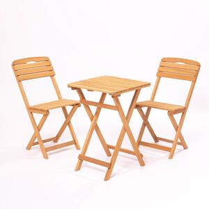 BMG Set vrtnih stolova i stolica (3 komada), smeđa boja, MY001