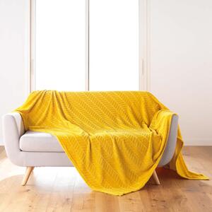 Žuti prekrivač od mikroflanela 180x220 cm Arya – douceur d'intérieur