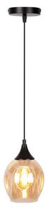 Crna visilica sa staklenim sjenilom ø 14 cm Aspa - Candellux Lighting