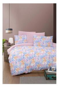 Ružičasta/ljubičasta posteljina za bračni krevet/za produženi krevet s uključenom plahtom/4-dijelna 160x220 cm Colorful – Mila Home
