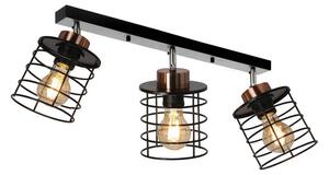 Crna metalna stropna svjetiljka 12x56 cm Glob - Candellux Lighting