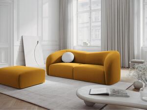 Senf žuta baršunasta sofa 197 cm Santi – Interieurs 86