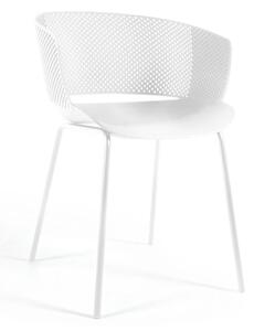 Bijela metalna/plastična vrtna stolica Yeray – Kave Home
