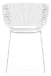 Bijela metalna/plastična vrtna stolica Yeray – Kave Home