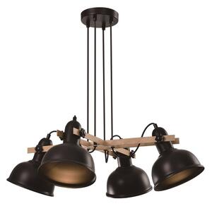 Crna viseća lampa s metalnim sjenilom Reno - Candellux Lighting