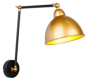 Metalna zidna lampa u crno-zlatnoj boji Truck - Candellux Lighting