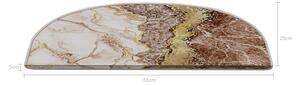 Krem/svjetlo smeđi set tepiha za stepenice 16 kom 20x65 cm Golden Marble – Vitaus