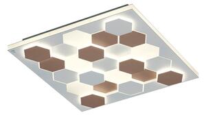 Bijela LED stropna svjetiljka s metalnim sjenilom 55x55 cm Cifavo – CINQUE
