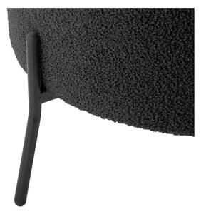 Crna fotelja od bouclé tkanine Noble – Leitmotiv