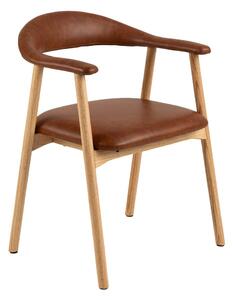 Konjak smeđe/u prirodnoj boji blagovaonske stolice u setu 2 kom od umjetne kože Addi – Actona