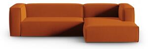 Narančasta baršunasta kutna garnitura Mackay – Cosmopolitan Design
