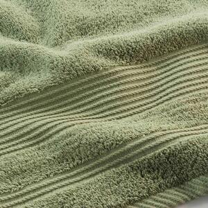 Kaki zeleni pamučni ručnik od frotira 70x130 cm Tendresse – douceur d'intérieur