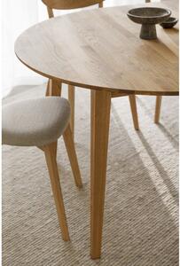 Okrugao proširiv blagovaonski stol od punog hrasta u prirodnoj boji ø 120 cm Filippa – Rowico