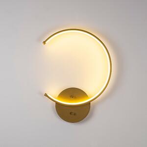LED zidna lampa u zlatnoj boji ø 10 cm Moon – Opviq lights