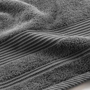 Tamno sivi pamučni ručnik od frotira 70x130 cm Tendresse – douceur d'intérieur